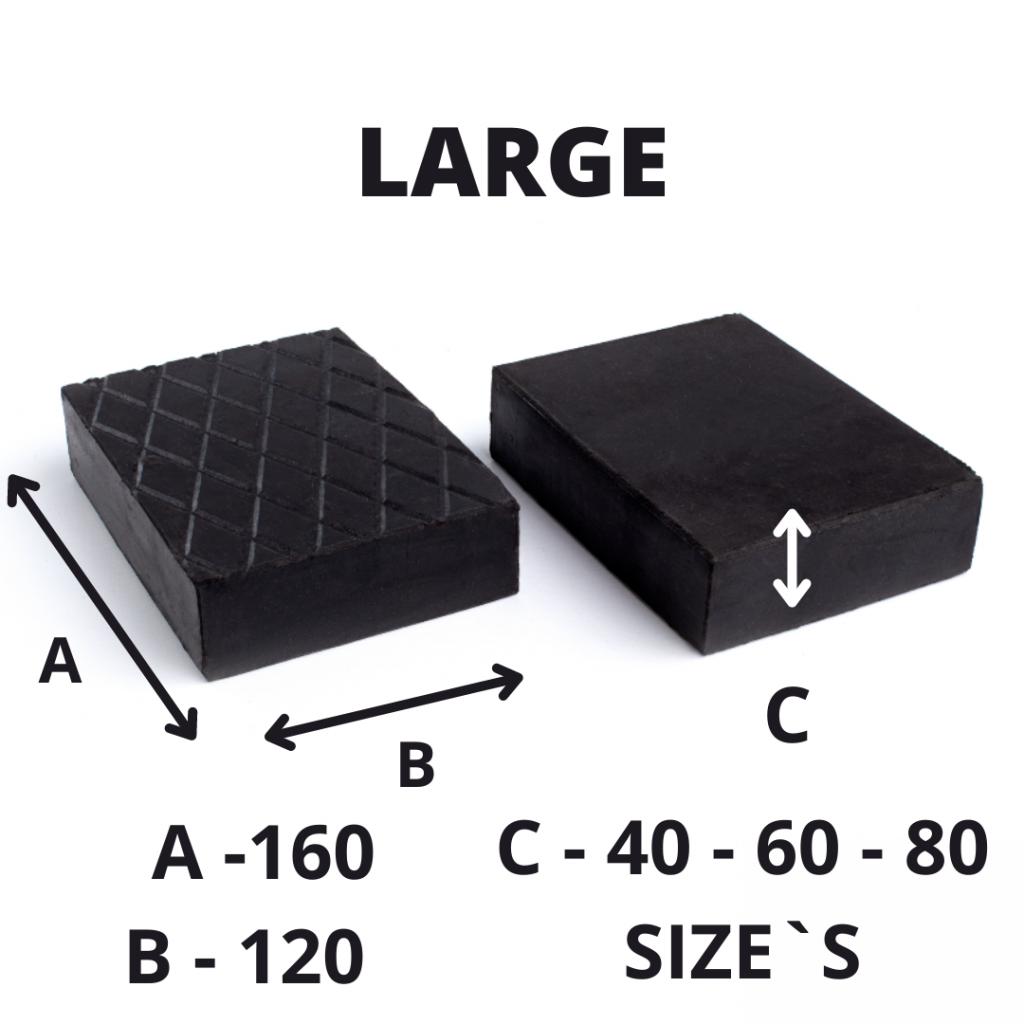 RUBBER BLOCK FOR GARAGE SCISSOR LIFTS & JACKING BEAMS